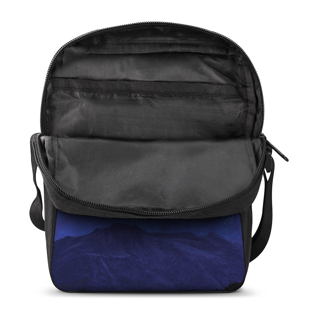 Sunset Mountain Print Rectangular Crossbody Bag