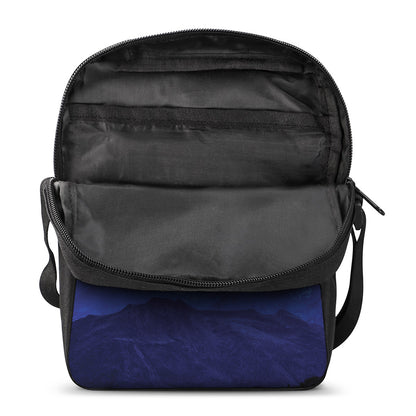 Sunset Mountain Print Rectangular Crossbody Bag