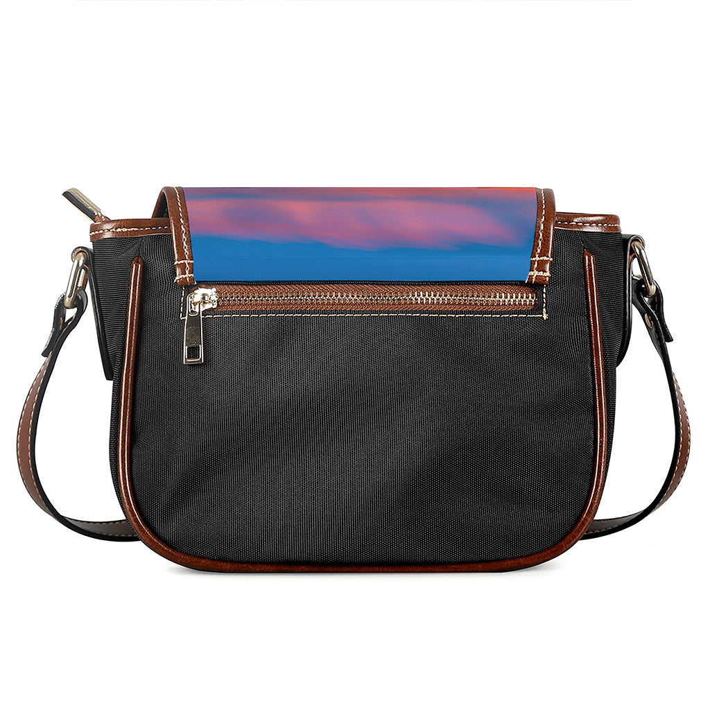 Sunset Mountain Print Saddle Bag