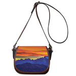 Sunset Mountain Print Saddle Bag