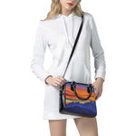 Sunset Mountain Print Shoulder Handbag