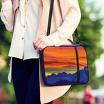 Sunset Mountain Print Shoulder Strap Bible Bag
