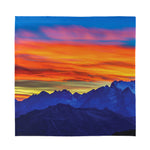 Sunset Mountain Print Silk Bandana