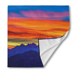 Sunset Mountain Print Silk Bandana