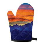 Sunset Mountain Print Single Oven Mitt