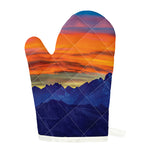Sunset Mountain Print Single Oven Mitt