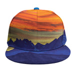 Sunset Mountain Print Snapback Cap