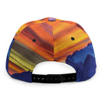 Sunset Mountain Print Snapback Cap