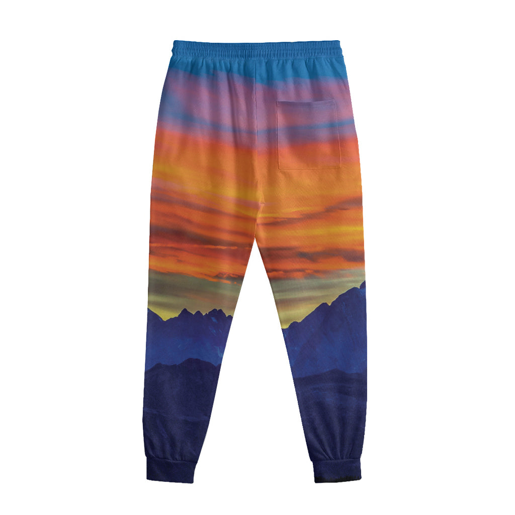 Sunset Mountain Print Sweatpants