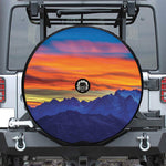Sunset Mountain Print Tire Cover With Camera Hole