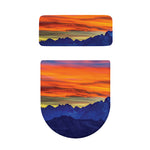 Sunset Mountain Print Toilet Lid And Tank Cover Set