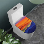 Sunset Mountain Print Toilet Lid Cover