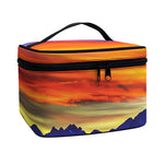 Sunset Mountain Print Travel Makeup Bag