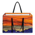 Sunset Mountain Print Utility Tote Bag