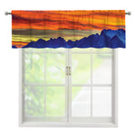 Sunset Mountain Print Window Valance