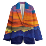 Sunset Mountain Print Women's Blazer
