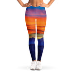 Sunset Mountain Print Women's Leggings