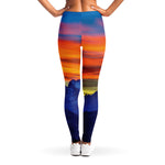 Sunset Mountain Print Women's Leggings