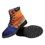 Sunset Mountain Print Work Boots