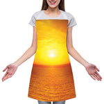 Sunset Over Sea Print Adjustable Apron