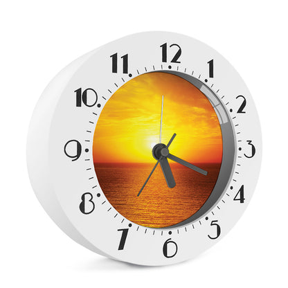 Sunset Over Sea Print Alarm Clock