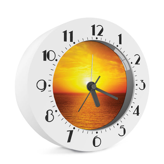 Sunset Over Sea Print Alarm Clock