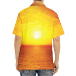 Sunset Over Sea Print Aloha Shirt