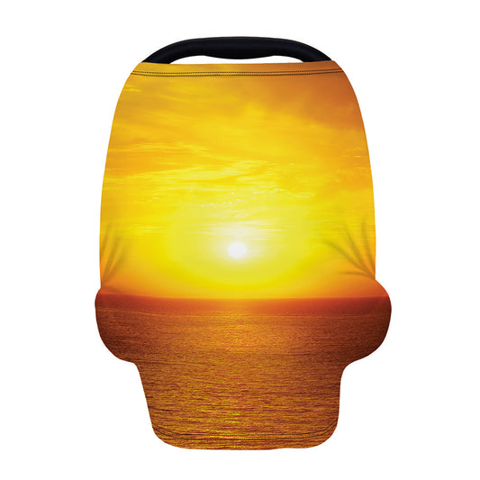Sunset Over Sea Print Baby Seat Cover