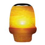 Sunset Over Sea Print Baby Seat Cover