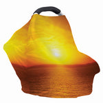 Sunset Over Sea Print Baby Seat Cover