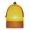 Sunset Over Sea Print School Backpack