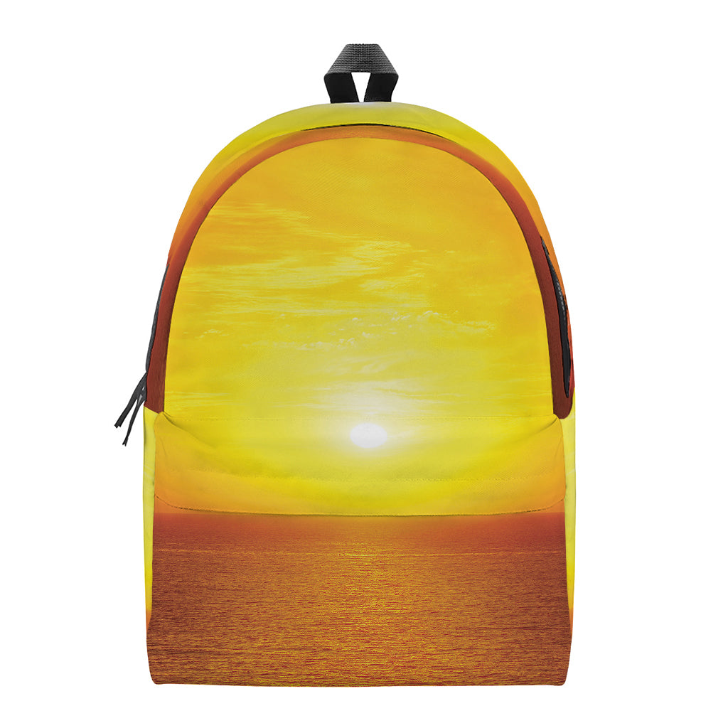 Sunset Over Sea Print Backpack
