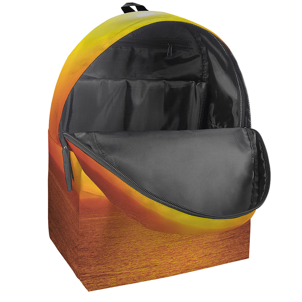 Sunset Over Sea Print Backpack