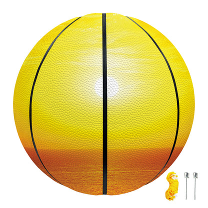 Sunset Over Sea Print Basketball