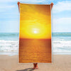 Sunset Over Sea Print Beach Towel