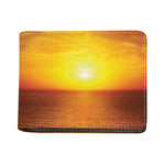 Sunset Over Sea Print Bifold Wallet