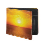 Sunset Over Sea Print Bifold Wallet