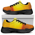 Sunset Over Sea Print Black Chunky Shoes