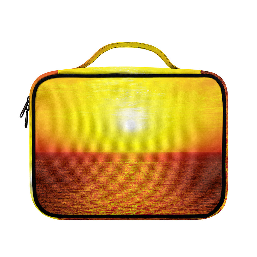 Sunset Over Sea Print Briefcase Bible Bag