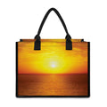 Sunset Over Sea Print Canvas Tote Bag