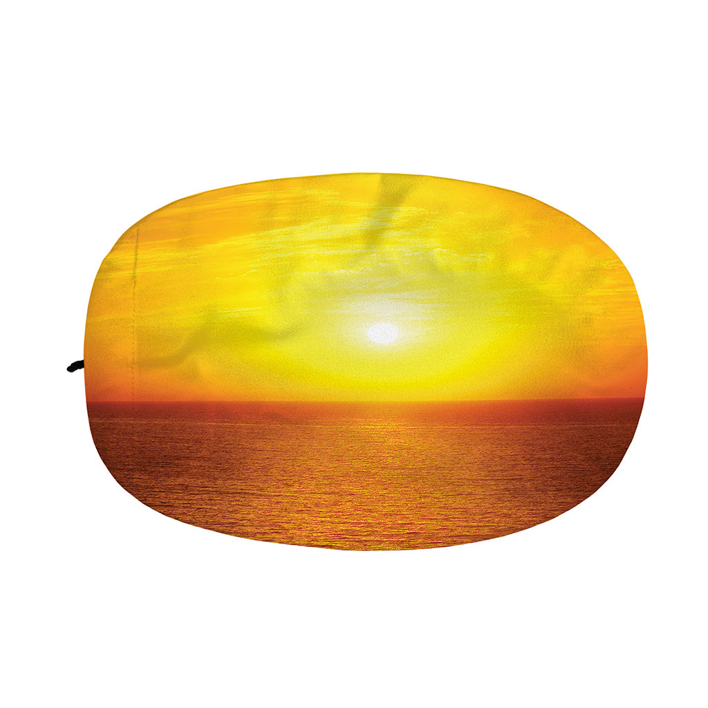 Sunset Over Sea Print Car Side Mirror Covers