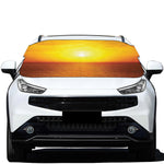 Sunset Over Sea Print Car Windshield Snow Cover