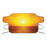 Sunset Over Sea Print Car Windshield Snow Cover