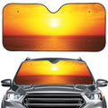 Sunset Over Sea Print Car Windshield Sun Shade