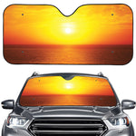 Sunset Over Sea Print Car Windshield Sun Shade