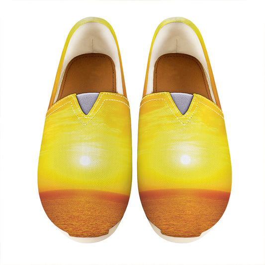 Sunset Over Sea Print Casual Shoes