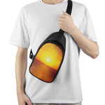 Sunset Over Sea Print Chest Bag