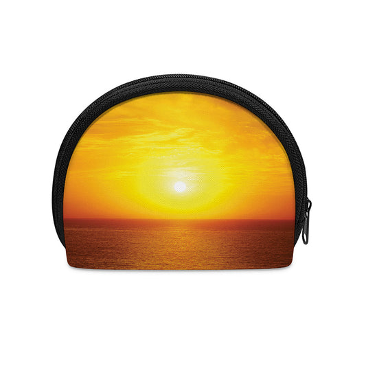 Sunset Over Sea Print Coin Purse