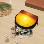 Sunset Over Sea Print Coin Purse
