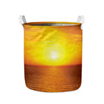 Sunset Over Sea Print Collapsible Laundry Basket